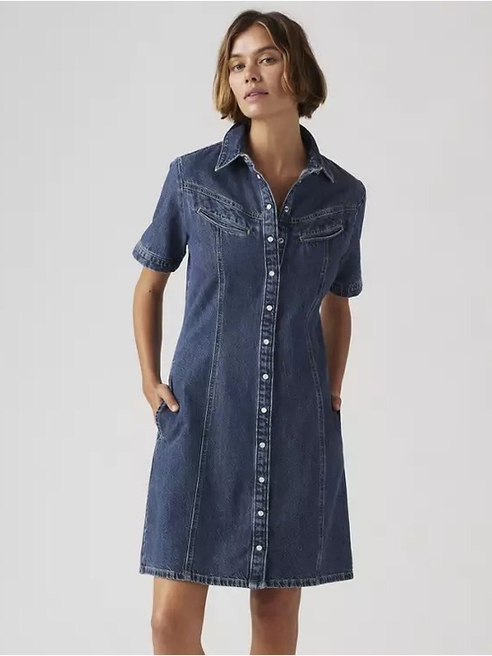 Levi's Dresses & Skirts - Levi's Women's Rinoa Denim Dress Size L Cotton 100%